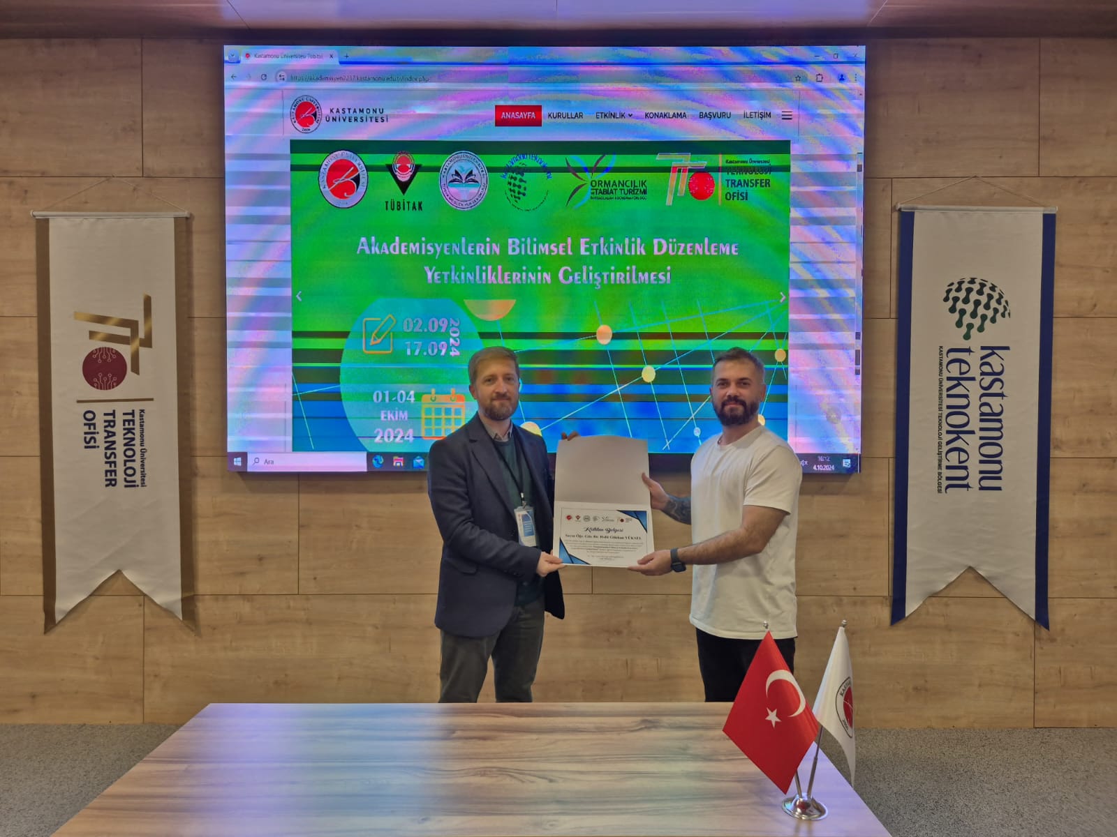 Öğr. Gör. Dr. H. Gökhan YÜKSEL Hocamız TÜBİTAK destekli eğitime Katıldı.