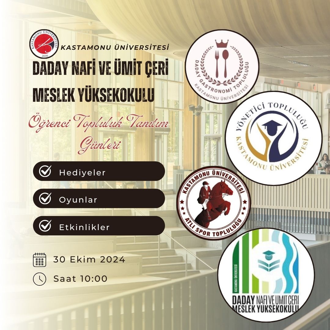 Öğrenci Toplulukları Tanıtım Gününe Davetlisiniz