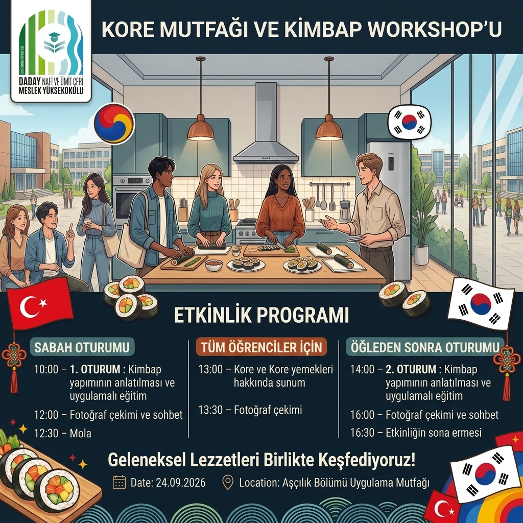 Kore Mutfak Kültürü ve Kimbap Workshop’u Yüksekokulumuzda Düzenleniyor...