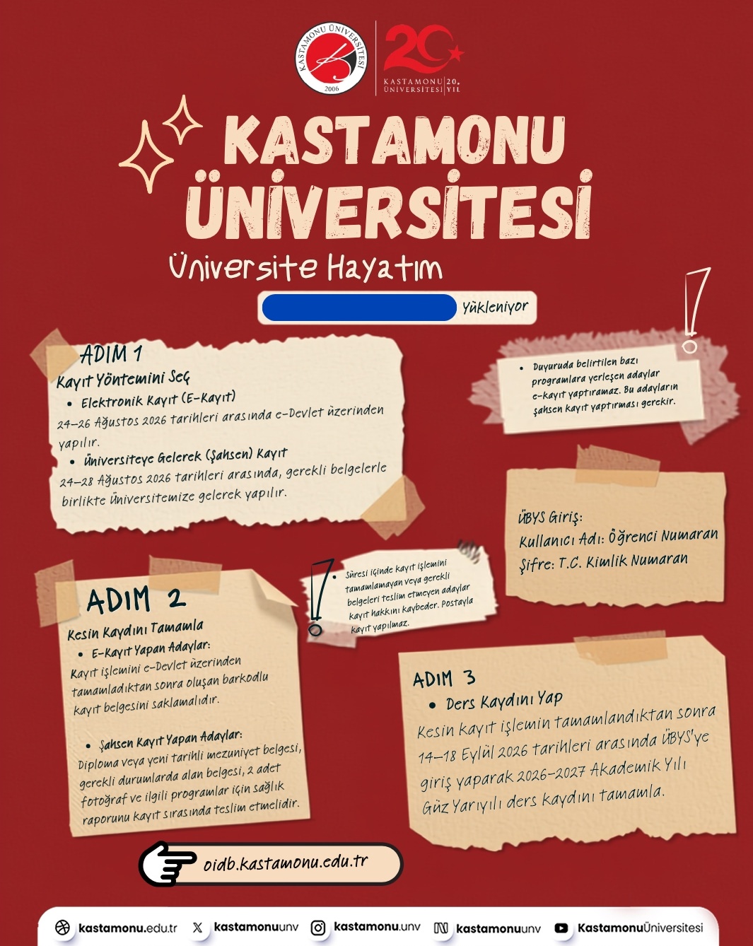 Adım Adım Kayıt Süreci...